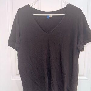 Divided Charcoal V-Neck Tee